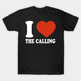 Graphic I Love Calling Personalized Name Vintage T-Shirt